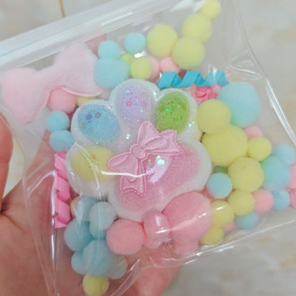 Handmade Silicone Rainbow Cat’s Paw without fur Stress Relief Squishy Toy