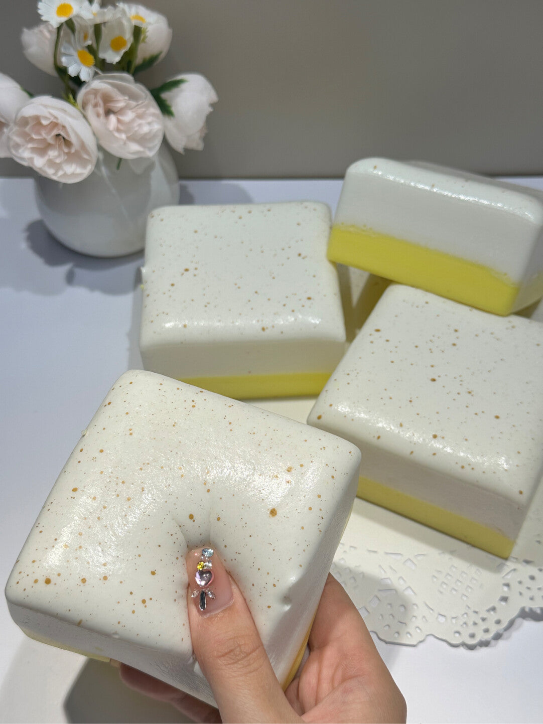 Slow Rising Squishy 10cm Square Bread Stress Relief Decompression Toy