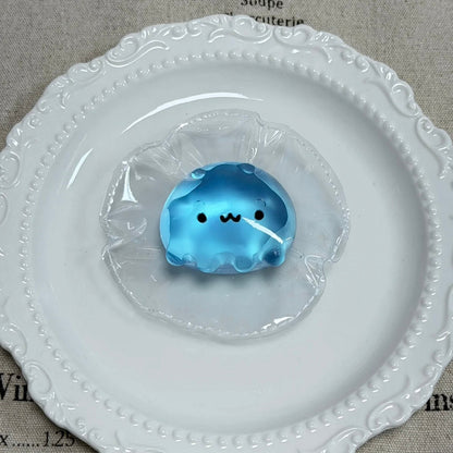 Handmade Transparent Mini Octopus Jellyfish Taba Squishy Toy