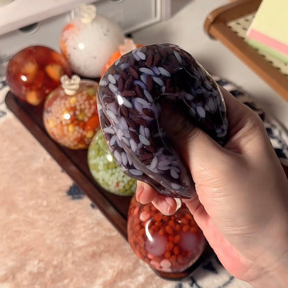 Rice Ball Collection Stress Ball Squishy Stress Relief Decompression Toy - Zip-tie Closure