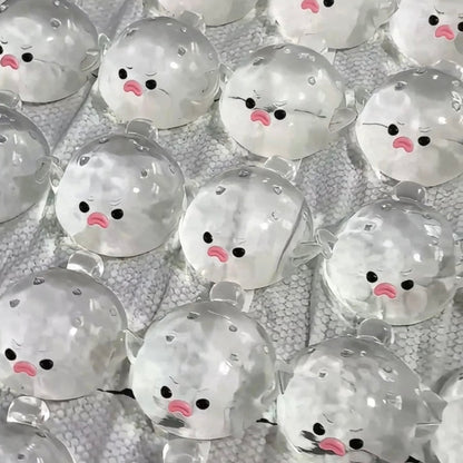 Transparent Puffer Fish Stress Relief Taba Squishy Toy