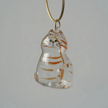 6pcs Transparent Cat Hair Storage Box Cat Hair Storage Capsule Keychain (Not Include Cat Hair)