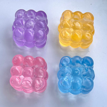 5cm Cube Stress Ball Jelly Ball Squishy Stress Relief Decompression Toy