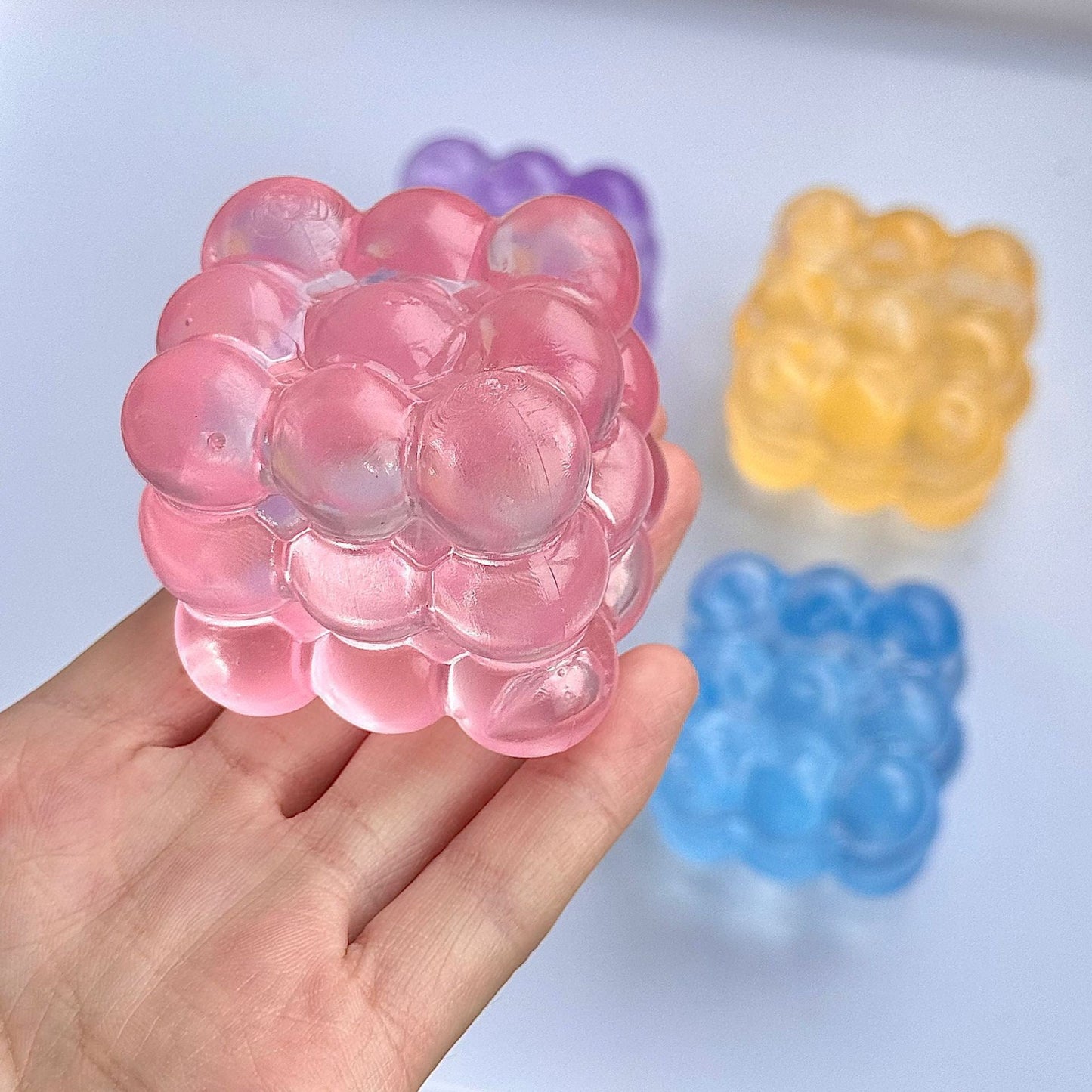 5cm Cube Stress Ball Jelly Ball Squishy Stress Relief Decompression Toy