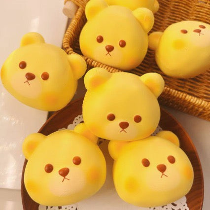 Slow Rising Squishy Bear Head Stress Relief Decompression Toy