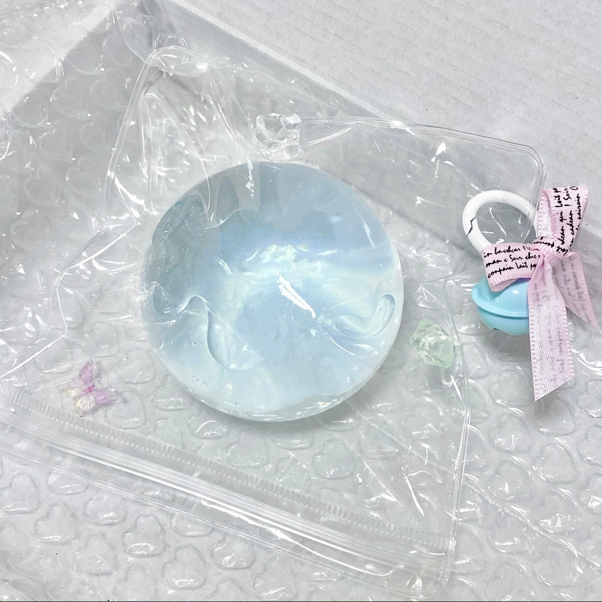 Handmade Transparent Stress Ball Taba Squishy Toy with Freebie
