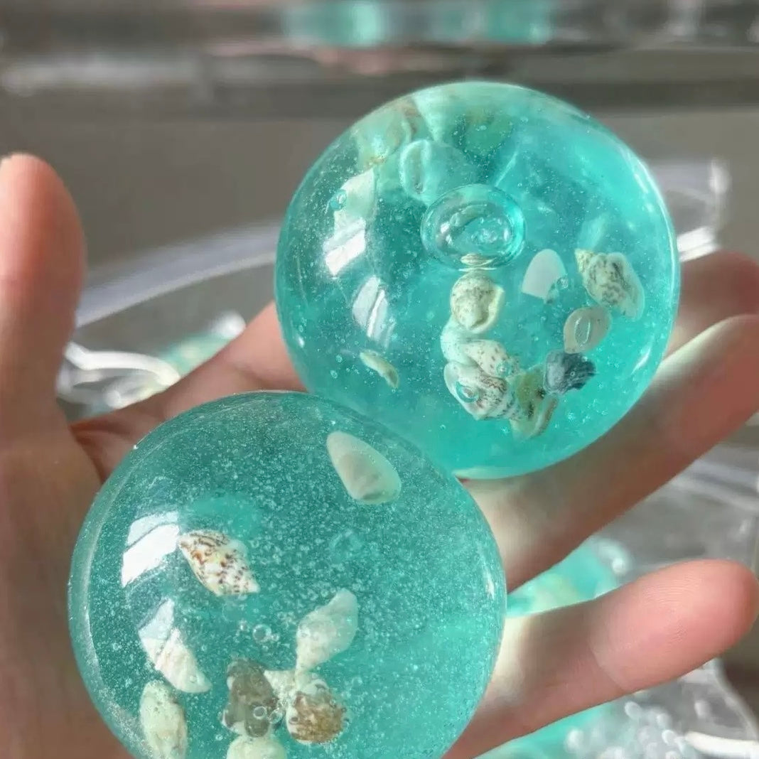 Sea Blue Stress Ball Jelly Ball Squishy Stress Relief Decompression Toy