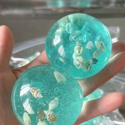 Sea Blue Stress Ball Jelly Ball Squishy Stress Relief Decompression Toy