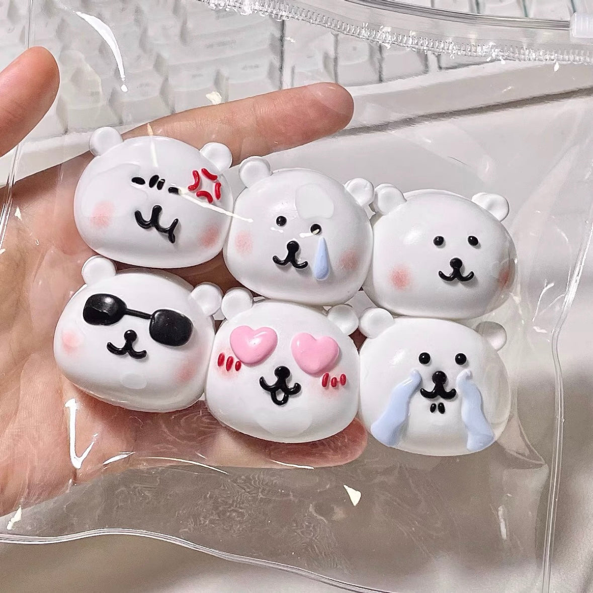Handmade Silicone 6pcs Mini Chiikawa Taba Squishy Toy