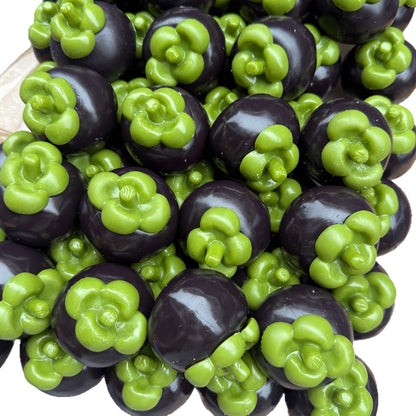 Crunchy Mangosteen Bead & Clay Base Stress Ball Squishy Stress Relief Decompression Toy