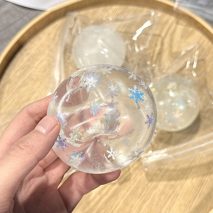 Snowflake Stress Ball Jelly Ball Squishy Stress Relief Decompression Toy