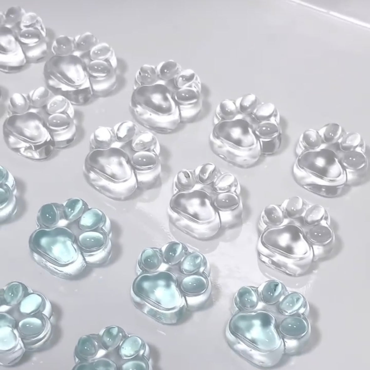50g Handmade Silicone Transparent  Cat's Paw Squishy Toy