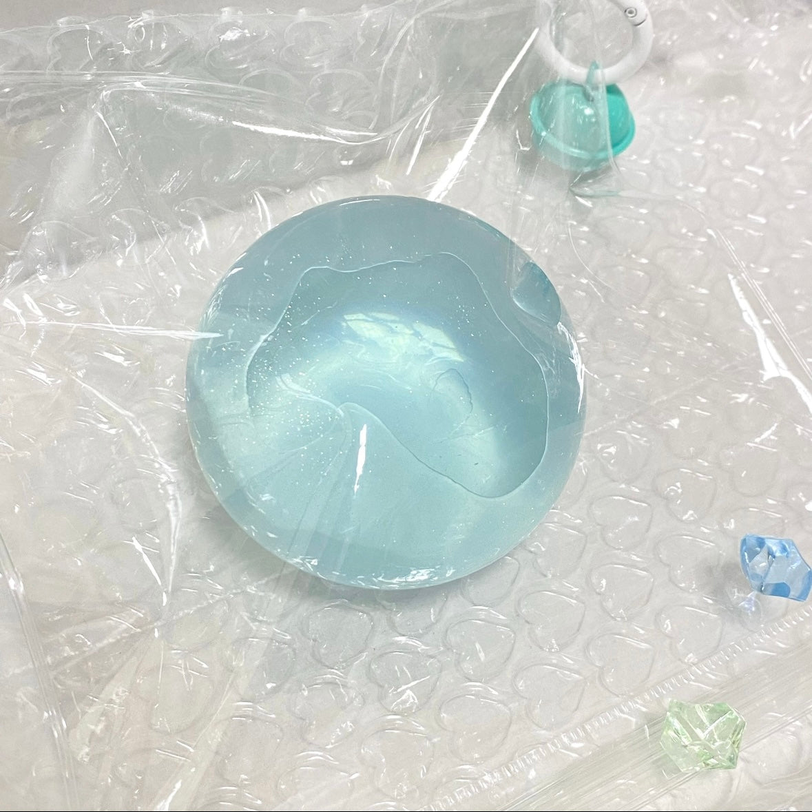 Transparent Handmade Silicone Stress Ball Taba Squishy Toy with Freebie