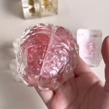 Handmade Transparent Strawberry Brain Taba Squishy Toy (Liquid Squishy)