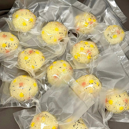 Corn and Ham Rice Ball Handmade Stress Ball